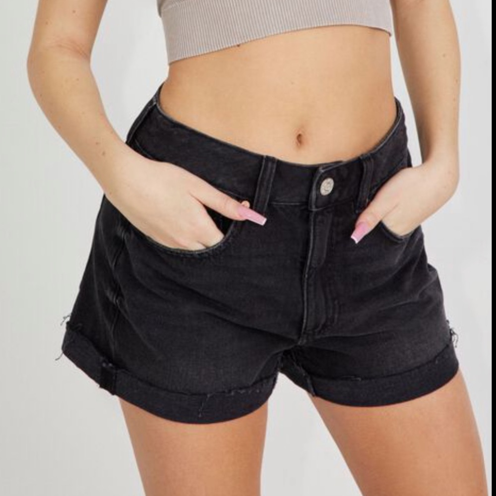 Garage | Denim Mom Short Void Black